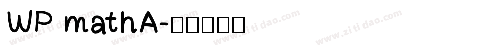 WP mathA字体转换